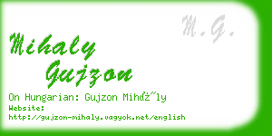 mihaly gujzon business card